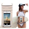 Waterproof Cell Phone Pouch; Universal Mobile Phone Dry Bag For Beach Pool Fishing Hiking - Golden - 6.5 Inch