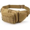 Tactical Waist Pack Nylon Bodypack Hiking Phone Pouch Outdoor Sports Army Military Hunting Climbing Camping Belt Cs Airsoft Bags - Khaki