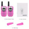 2pc Multifunctional Portable Kids Walkie Talkie With LED Backlight For Outdoor Camping Hiking - 2pcs Pink