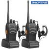 2pcs BAOFENG BF-888S Two Way Radio UHF Portable Walkie Talkies; Amateur Radio Handheld For Hiking Biking Camping - Black