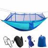 Camping Hammock with Mosquito Net Ultralight Portable Nylon Outdoor Windproof Anti-Mosquito Swing Sleeping Hammock - Blue