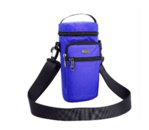 Pouch Bag Sports Water Bottles Tactical Molle Water Bottle Pouch Military Drawstring Water Bottle Holder Mesh Water Bottle Carrier - blue