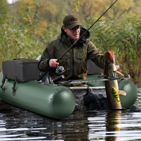 Inflatable Fishing Float Tube for Angling with Fish Ruler and Angling Base Inflatable Fishing Float Tube for Angling with Fish Ruler and Angling Base