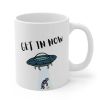 Alien Abduction Pizza Mug - 11oz