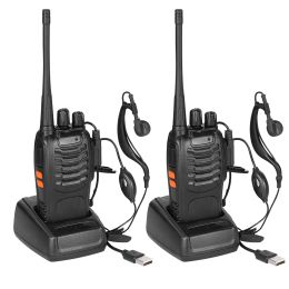 2 x Baofeng BF-888S Walkie Talkies Two Way Radio UHF 16CH 400-470MHZ Long Range - Black