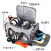 Duffel Bag with 10 Optimal Compartments Gym Bag Including Water Resistant Pouch - gray