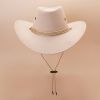 Western Cowboy Hat Vintage Jazz Hat Outdoor Fishing Cowgirl Sun Hat Wide Brim Summer Sunscreen Travel Beach Hat - Khaki