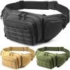 Tactical Waist Pack Nylon Bodypack Hiking Phone Pouch Outdoor Sports Army Military Hunting Climbing Camping Belt Cs Airsoft Bags - Black