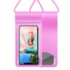 Waterproof Cell Phone Pouch; Universal Mobile Phone Dry Bag For Beach Pool Fishing Hiking - Golden - 6.5 Inch