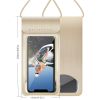 Waterproof Cell Phone Pouch; Universal Mobile Phone Dry Bag For Beach Pool Fishing Hiking - Golden - 6.5 Inch