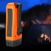 Hand Crank FM Radio Solar Portable Power Bank Charger LED FlashLight Outdoor Tool Camping Survival Flashlight Power Bank 3XUE - Orange