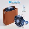 1pc Rechargeable Portable Fan USB Fan Personal Desk Fan Quiet Long Working For Office Desk Golf Car Outdoor Travel Camping Tent Gym Treadmill - Blue