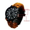 Outdoor Multi function Camping Survival Watch Bracelet Tools With LED Light - Kahki