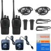 2pcs BAOFENG BF-888S Two Way Radio UHF Portable Walkie Talkies; Amateur Radio Handheld For Hiking Biking Camping - Black