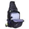 Fishing Sling Pack Fishing Crossbody Gear Storage Shoulder Bag - Black with Green