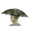 55cm Foldable Headwear Umbrella Fishing Hiking Hat Cap Camping Headwear Camo - Camouflage