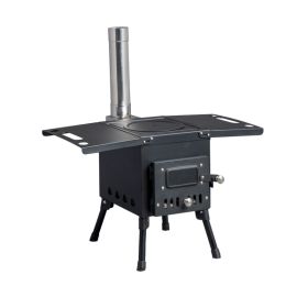 Large Wood-Burning Camp Stove — Black Large Wood-Burning Camp Stove — Black