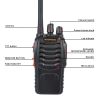 1pc Baofeng BF-888H Ham Two Way Radio; Walkie Talkie With Rechargeable Battery Headphone USB Charge Long Range 16 Channels - Black