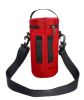 Pouch Bag Sports Water Bottles Tactical Molle Water Bottle Pouch Military Drawstring Water Bottle Holder Mesh Water Bottle Carrier - red