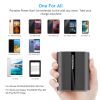 12000mAh Portable Charger with Dual USB Ports 3.1A Output Power Bank Ultra-Compact External Battery Pack - Black