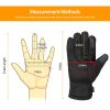 Electric Heated Gloves USB Plug Touchscreen Thermal Gloves Leather Windproof Winter Hands Warmer Unisex - Black