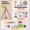 Camping Set for Kids; 45 Pcs Indoor and Outdoor Camping Tools Pretend Play Set for Toddler Boys &amp; Girls - as Pic