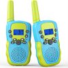 2pcs/pack Kids Walkie Talkie 22 Channel Bidirectional Wireless Radio Toy With Backlight LCD Flashlight For Outdoor; Camping; 3km Range Hiking - Yellow