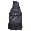 Fishing Sling Pack Fishing Crossbody Gear Storage Shoulder Bag - Black with Green